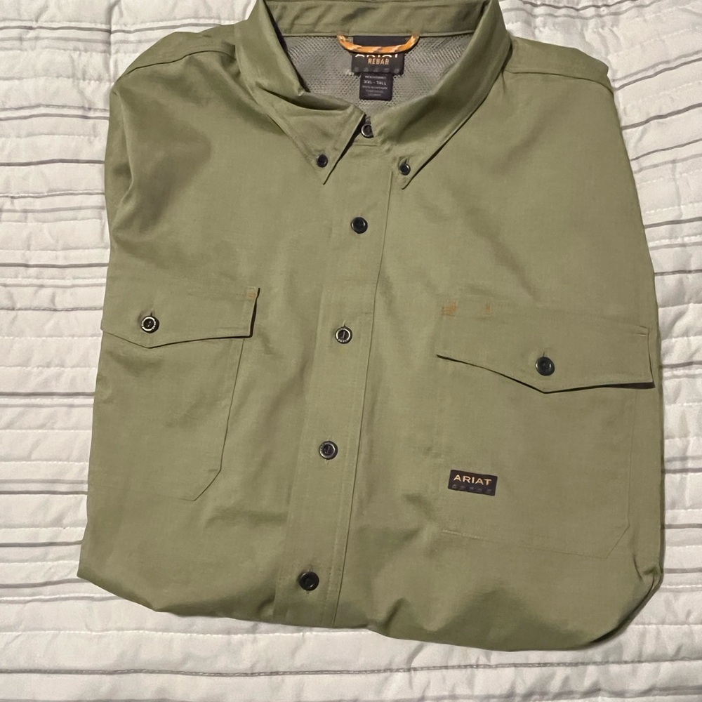 Ariat Men's Green Button Down